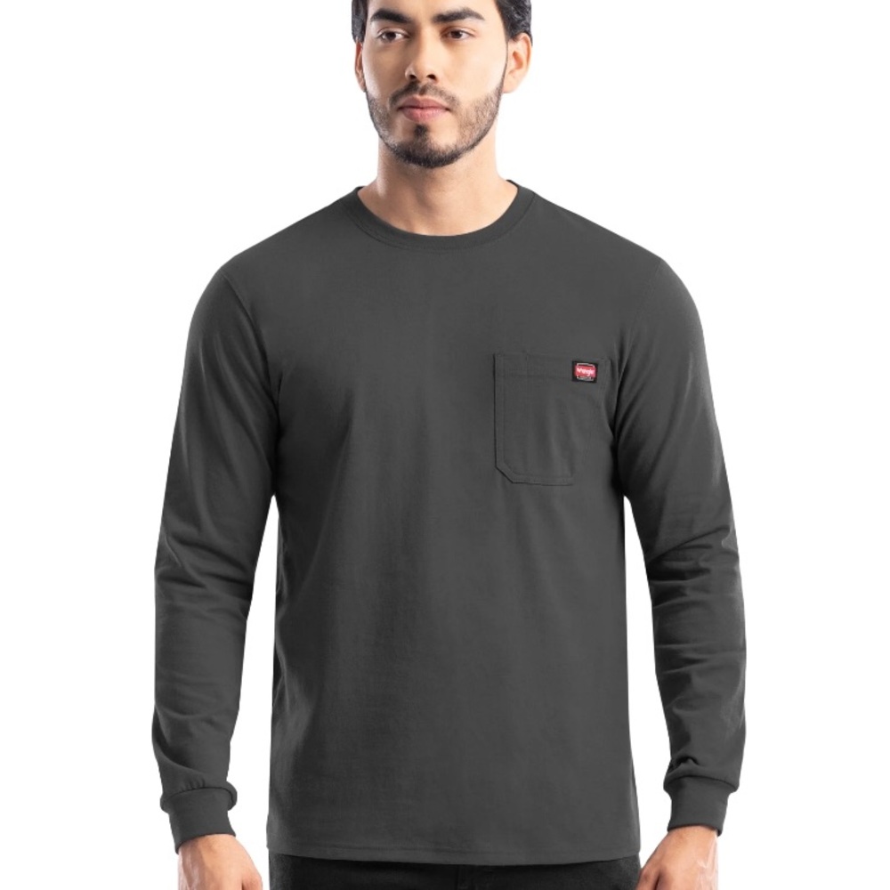 WRANGLER Mens Workwear Heavy T-Shirt Size Small 34-36 Gray 100% Cotton New